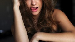 Woman hungary brunettes models wink barbara palvin