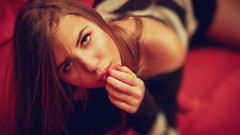 Woman hungry brunettes models