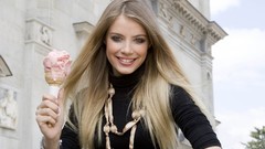 Woman ice cream blondes sweaters