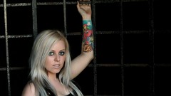 Woman ink blondes tattoos portraits