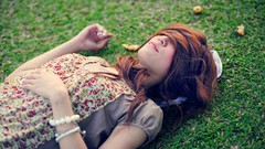 Woman Japan Japanese faces asians smiling long hair brunettes 