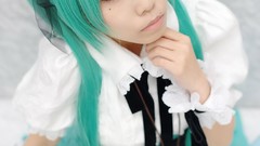 Woman Japanese Alice emo Chinese asians cosplay striped legwear