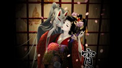 Woman Japanese asians artwork digital art Japanese clothes 