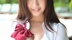 Woman Japanese asians brunettes teen gravure Ayaka Sayama