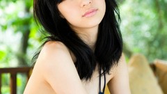 Woman Japanese asians idol models black hair bikini teen 