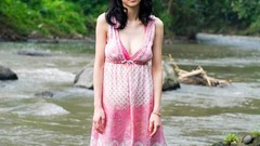 Woman Japanese asians idol models black hair bikini teen 