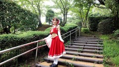 Woman Japanese asians models hakurei reimu touhou miko cosplay 