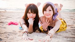 Woman Japanese asians models Mikako Zhang Kaijie