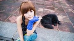 Woman Japanese asians models Mikako Zhang Kaijie