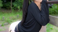 Woman Japanese asians models pangya kooh cosplay striped 