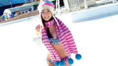 Woman Japanese asians scarfs bikini gravure Ayaka Sayama