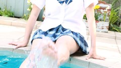 Woman Japanese asians school uniforms bangs teen asian girls Ai 