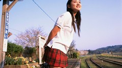 Woman Japanese asians school uniforms models Saaya Irie gravure