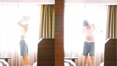 Woman Japanese asians short hair bangs