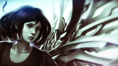 Woman Japanese brunettes artwork digital art