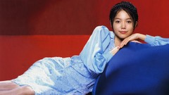 Woman Japanese Celebrity Actress asians black hair lying down 