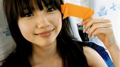 Woman Japanese Celebrity Actress asians smiling brunettes bangs 