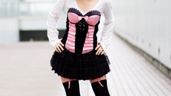 Woman Japanese Chinese asians corset cosplay artwork