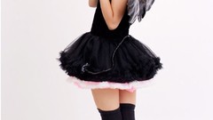 Woman Japanese Chinese asians cosplay artwork Simple Background