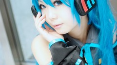 Woman Japanese Chinese asians hatsune miku vocaloid cosplay 