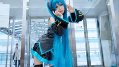 Woman Japanese Chinese asians hatsune miku vocaloid cosplay 