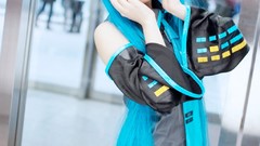 Woman Japanese Chinese asians hatsune miku vocaloid cosplay 