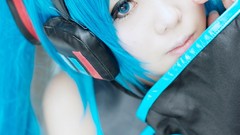 Woman Japanese Chinese asians hatsune miku vocaloid cosplay 