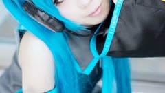 Woman Japanese Chinese asians hatsune miku vocaloid cosplay 