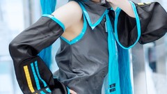 Woman Japanese Chinese asians hatsune miku vocaloid cosplay 