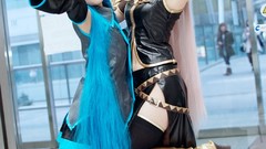 Woman Japanese Chinese asians hatsune miku vocaloid megurine 
