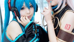 Woman Japanese Chinese asians hatsune miku vocaloid megurine 