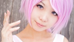 Woman Japanese Chinese asians purple hair