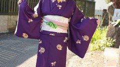 Woman Japanese kimono cities models Japanese clothes Yuma Asami