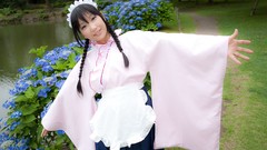 Woman Japanese maids models Japanese clothes Lenfried