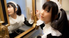 Woman Japanese maids models mirrors Lenfried