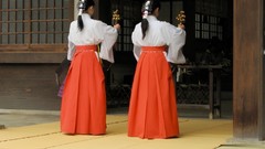 Woman Japanese miko shrine