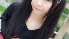 Woman Japanese models pigtails pangya kooh cosplay striped 