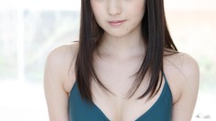 Woman Japanese navel models bikini blue bikini blue bra Sayumi 