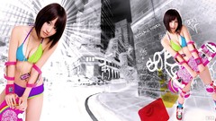 Woman Japanese neo asians multicolor streets models ecchi 