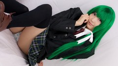Woman Japanese school uniforms models kochiya sanae touhou 