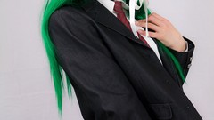 Woman Japanese school uniforms models kochiya sanae touhou 