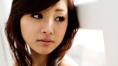 Woman Japanese white background faces asians brunettes