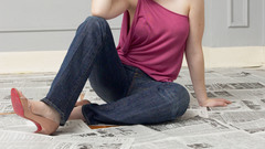 Woman jeans Actress michelle