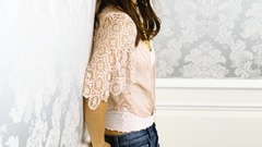 Woman jeans Actress Natalie