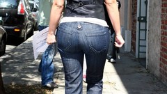 Woman jeans ass kim