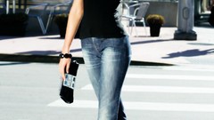 Woman jeans blondes models candice swanepoel high heels