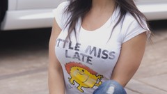 Woman jeans brunettes models denise milani boobs huge boobs