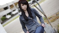 Woman jeans brunettes Taylor McCutchan Breana Rich