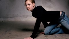 Woman jeans Celebrity Actress amy adams black dress redheads on 