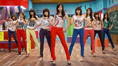 Woman jeans Celebrity bangs models high heels Girls Generation 